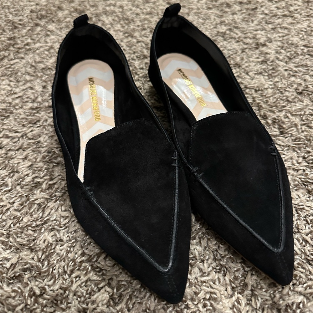 Nicholas Kirkwood Black Suede Loafers Size 9